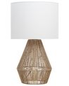 Lámpara de mesa de cuerda de papel blanco/natural 52 cm MALEWA_827208