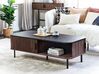 Console Table Dark Wood with Black JOSE_832916