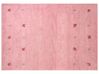Gabbeh Teppich Wolle rosa 160 x 230 cm Tiermuster Hochflor YULAFI_870295