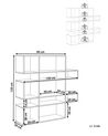 5 Tier Bookcase Light Wood and White AMARILO_860773
