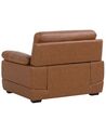 Fotel skórzany brązowy HORTEN_720671