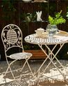 Conjunto de 2 cadeiras de jardim em metal branco sujo BIVIO_806678
