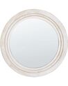 Espejo de pared de vidrio blanco crema ø 60 cm DELICIAS_848427