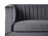 3 Seater Velvet Fabric Sofa Grey ARVIKA_806159