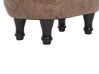 Faux Leather Animal Stool Brown HORSE_783197