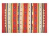 Kelim Teppich Baumwolle mehrfarbig 200 x 300 cm geometrisches Muster Kurzflor ALAPARS_869808