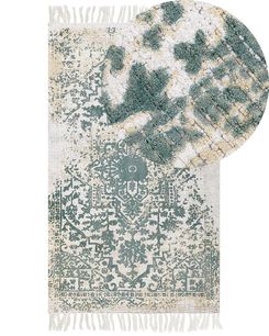 Matto viskoosi vaalea beige/vihreä 80 x 150 cm BOYALI Matto viskoosi vaalea beige/vihreä 80 x 150 cm BOYALI