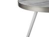 Marble Effect Side Table White with Silver RAMONA_705802