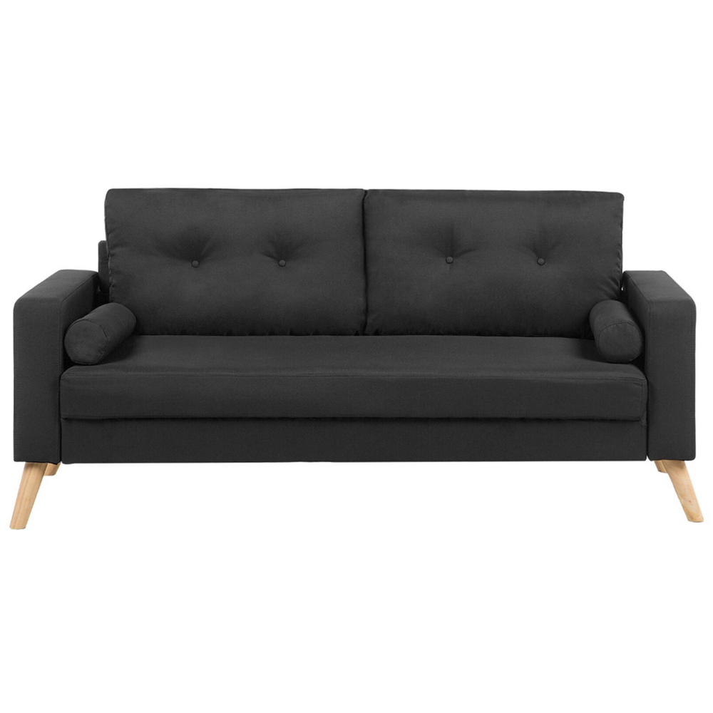 Sofa 2-osobowa czarna KALMAR