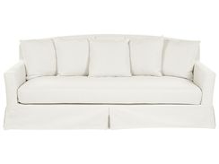 3-istuttava sohva irrotettavilla päällisillä kankainen valkoinen GILJA