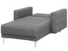 Fabric Chaise Lounge Grey ABERDEEN_716050