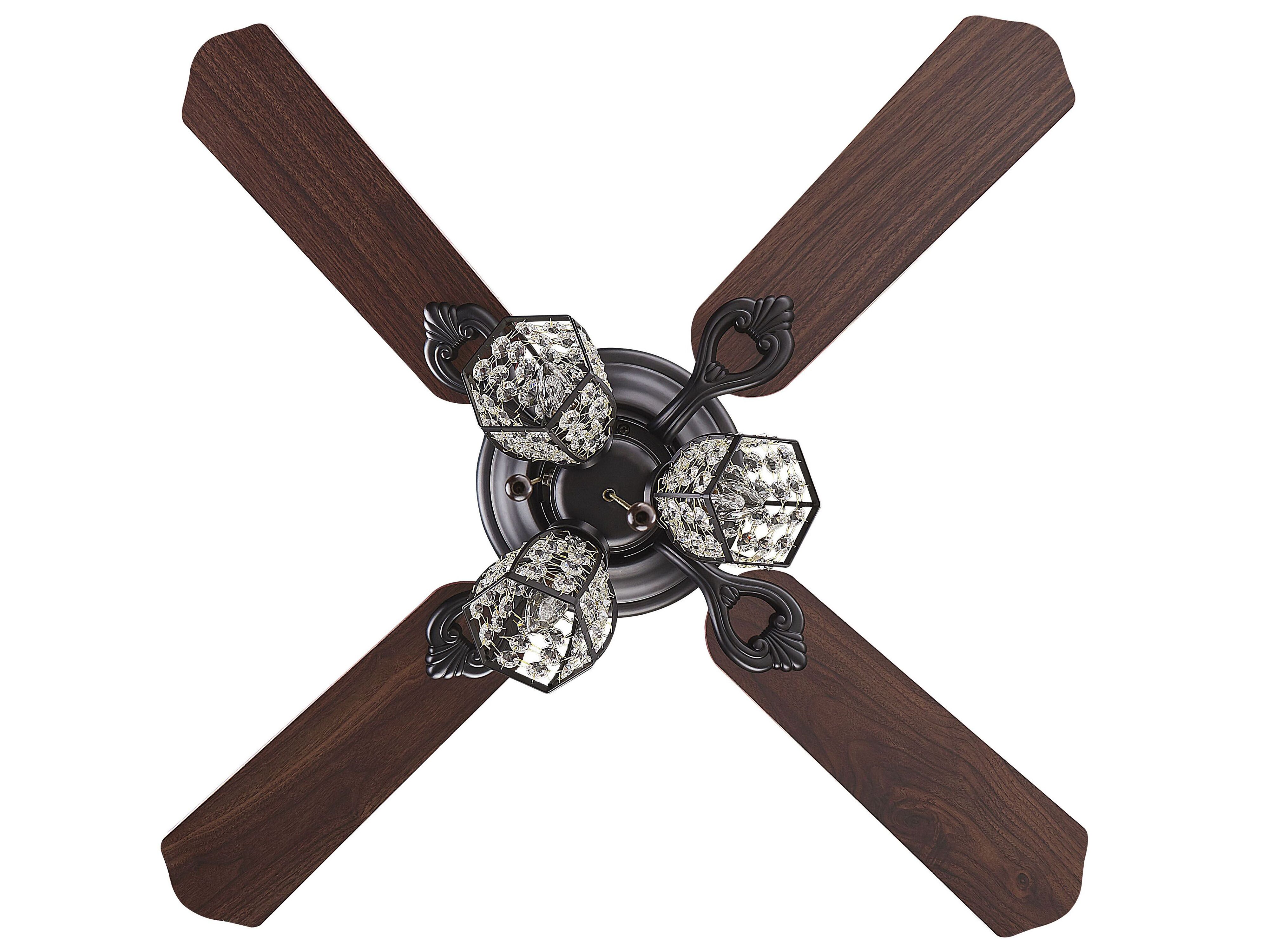 Deckenventilator mit Licht dunkler Holzfarbton / schwarz SALWEEN