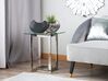 Glass Top Side Table Silver CRYSTAL_734957