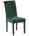 Set of 2 Velvet Dining Chairs with Ring Green VELVA II_868060