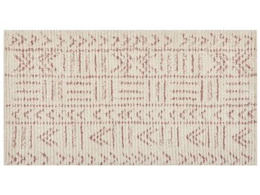 Bavlnený koberec 80 x 150 cm béžová/ružová EDIRNE