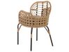 Set of 4 PE Rattan Chairs with Cushions Natural PRATELLO_868026
