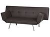 Sofa Bed Brown Faux Leather BRISTOL_905060