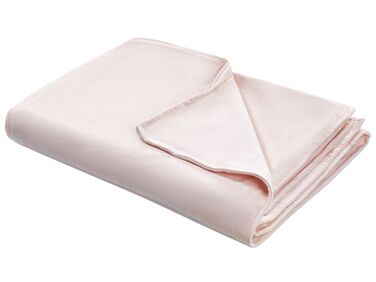 Capa de cobertor pesado em tecido rosa 100 x 150 cm RHEA