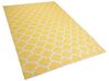 Kanárkově žlutý oboustranný koberec s geometrickým vzorem 160x230 cm AKSU_805121