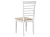 Jedálenská súprava stôl a 2 stoličky svetlé drevo s bielou BATTERSBY_785918