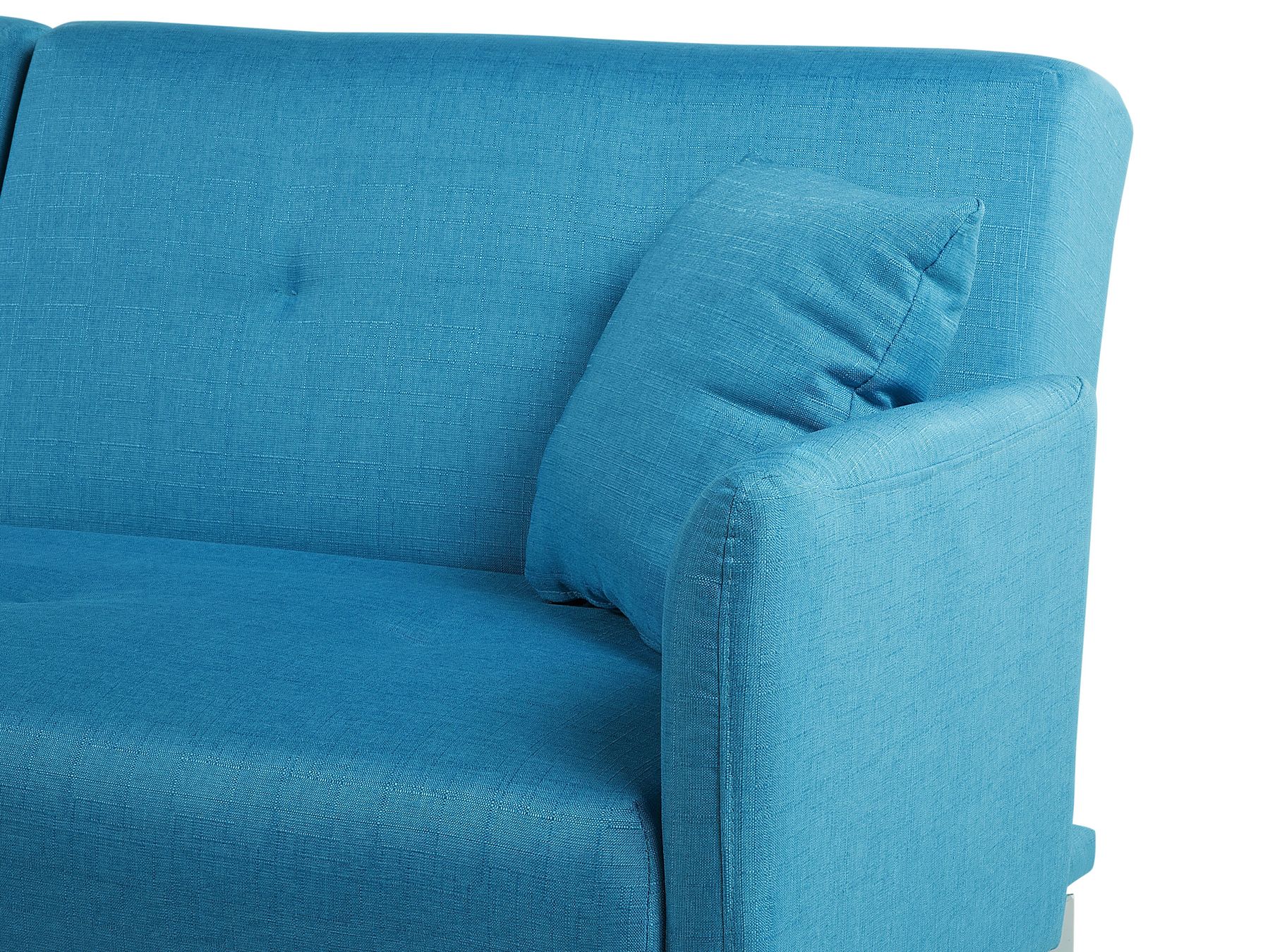 Fabric Sofa Bed Sea Blue LUCAN Beliani.co.uk