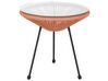 2 fauteuils spaghetti en rotin orange et table pour intérieur et extérieur ACAPULCO II_813863