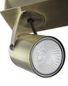 Lampa spot 3-punktowa metalowa mosiężna KLIP_828520