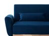 Sofá cama de terciopelo azul marino EINA_898577