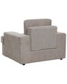 Set of 2 Fabric Armchairs Taupe ALLA_893722