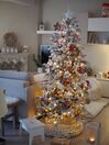 Künstlicher Weihnachtsbaum mit LED Beleuchtung schneebedeckt 180 cm weiß TATLOW_818824