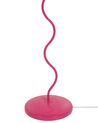 Lámpara de pie de metal rosa y blanca JIKAWO_898283
