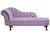 Chaise longue fluweel violet linkszijdig NIMES_696873