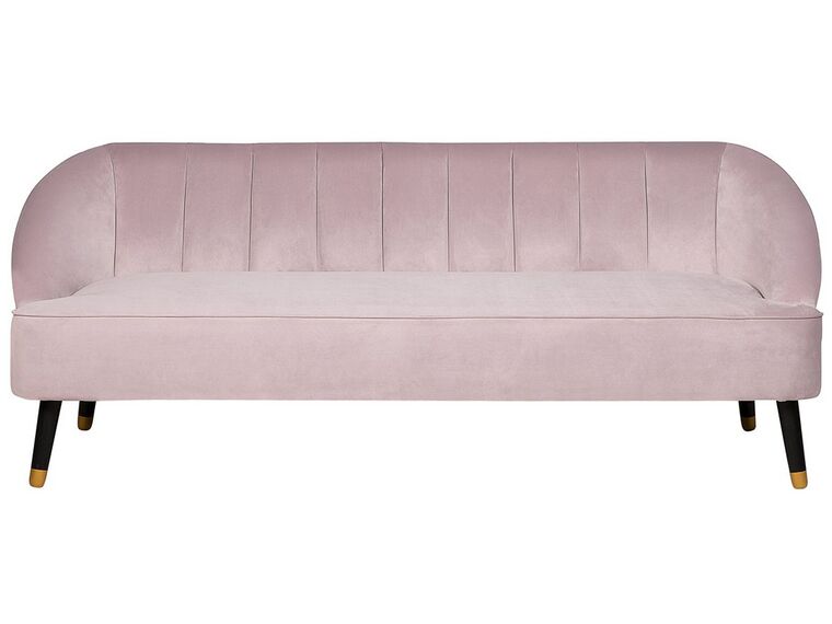 Soffa 3-sits sammet rosa ALSVAG_732231