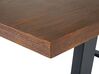 Jedálenský stôl 160 x 90 cm tmavé drevo/čierna AUSTIN_694508
