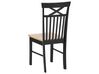Zestaw do jadalni stół i 4 krzesła drewniany jasny z czarnym HOUSTON_745749