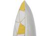 Lot de 2 coussins 45 x 45 cm motif triangulaire jaune CLARKIA_769261