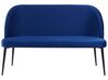 Sofá 2 plazas de terciopelo azul marino/negro OSBY_793328