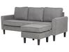 3 Seater Fabric Sofa with Ottoman Light Grey AVESTA_741999