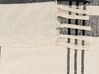 Decke Baumwolle cremeweiss / schwarz 130 x 170 cm kariertes Muster YUVALI_864050