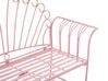 Gartenbank rosa Metall 2-Sitzer 125 cm CAVINIA_774640