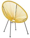Set of 2 PE Rattan Accent Chairs Yellow ACAPULCO II_795202