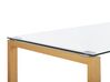 Jedálenský stôl so sklenenou doskou 130 x 80 cm svetlé drevo TAVIRA _792980