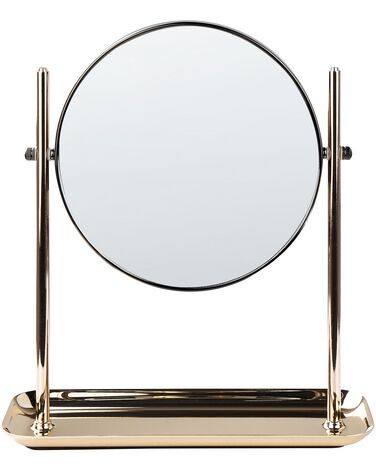 Kosmetické zrcadlo ø 20 cm zlaté/černé FINISTERE