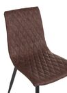 Conjunto de 2 sillas de comedor de piel sintética marrón/negro MONTANA_754500