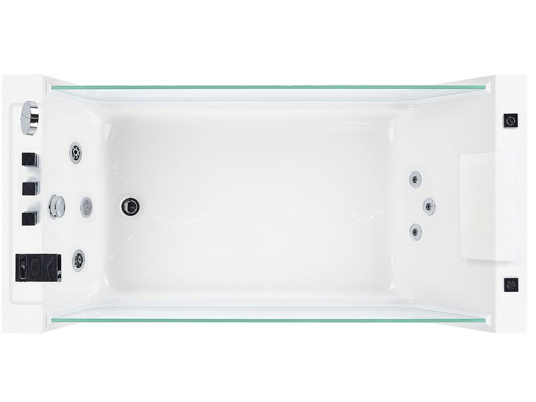 Freestanding Whirlpool Bath 1700 x 800 mm White OYON | Beliani.co.uk