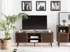 TV-Möbel dunkler Holzfarbton / schwarz 140 x 40 x 54 cm PERTH_760338