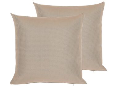 Set of 2 Outdoor Cushions 40 x 40 cm Sand Beige PALAIROS