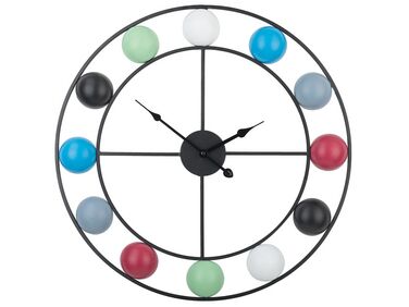 Iron Skeleton Wall Clock ø 56 cm Multicolour REIDEN
