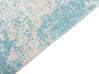 Teppich Viskose hellblau / beige 140 x 200 cm cm orientalisches Muster Kurzflor AKARSU_837056