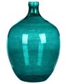Dekoratívna sklenená váza 39 cm tyrkysová ROTI_823682